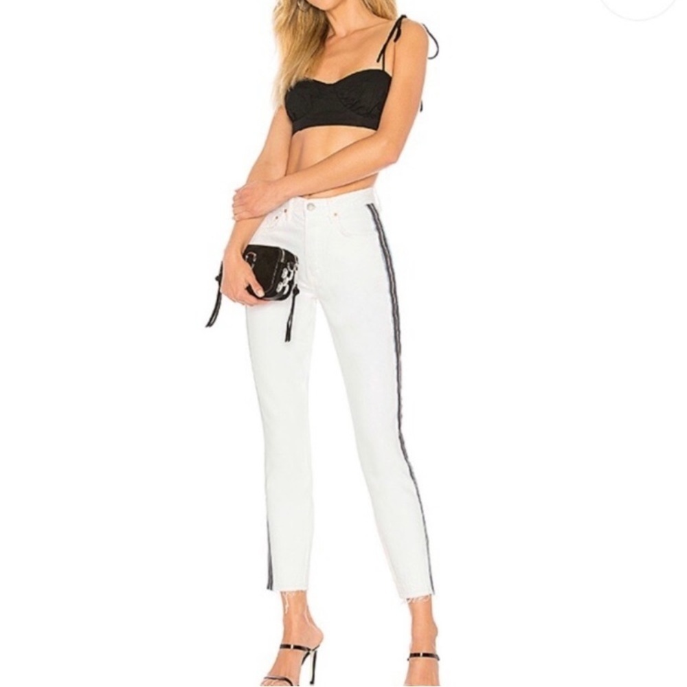 Grlfrnd Karolina High Rise Jeans In Ocean Eyes White Sz 26